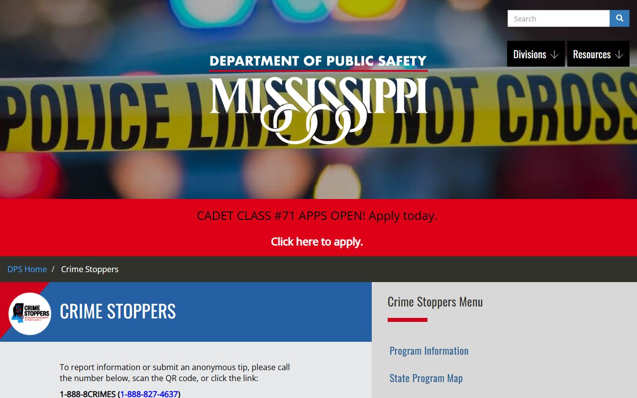 Tippah County arrest records and statewide criminal tip resources