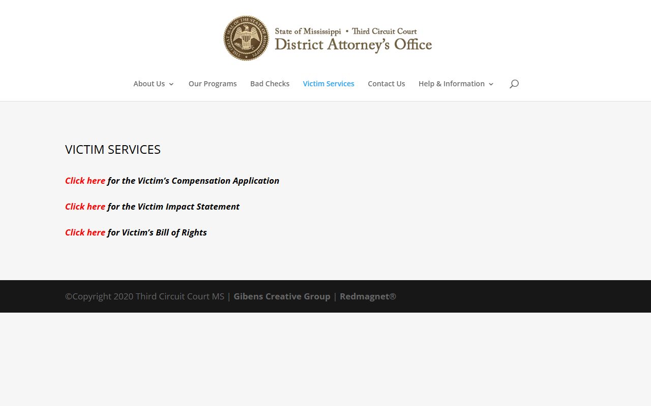 Tippah County arrest charges and victim services resources