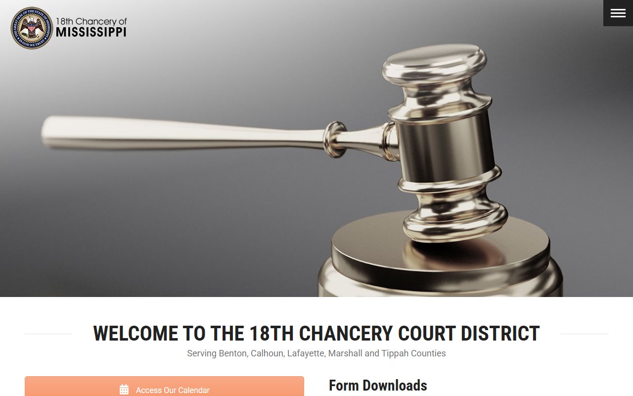 Tippah County Chancery Court docket resources on the 18th Chancery District site
